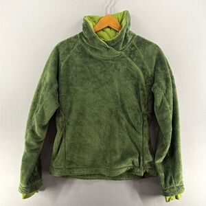Mountain Hardwear Women Fleece Pullover Mock Neck Outdoor Layer Green Medium